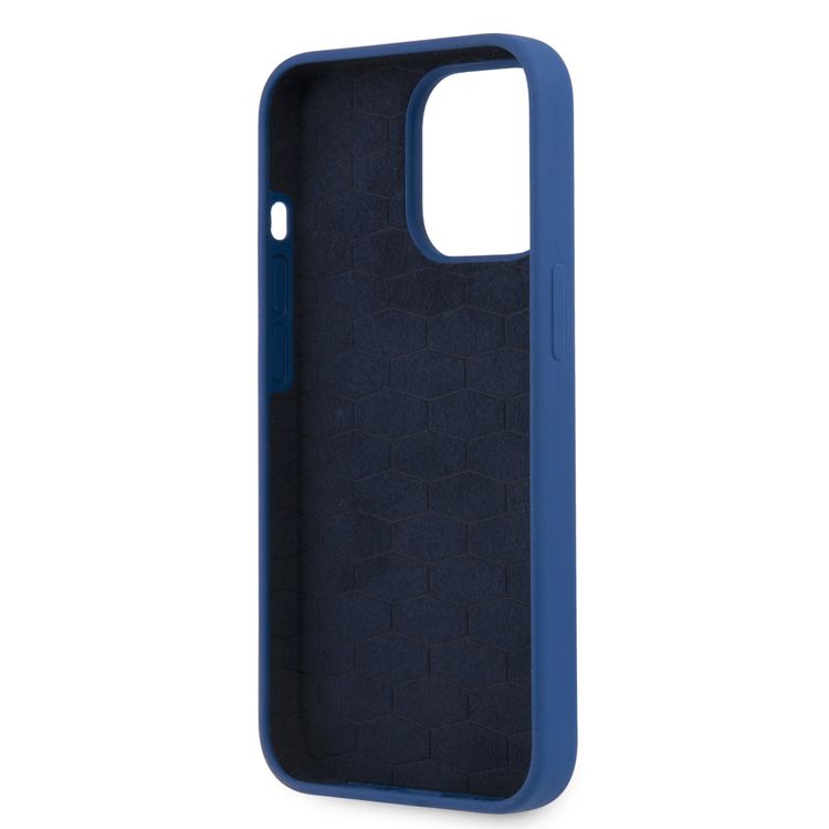 كفر حماية شعار CG MOBILE BMW السلس المصنوع من السيليكون الصلب متوافق مع هاتف iPhone 13 Pro Max (6.7") مقاوم للصدمات والخدوش، وسهولة الوصول إلى جميع المنافذ (الكاميرات والأزرار ومكبرات الصوت) - أزرق