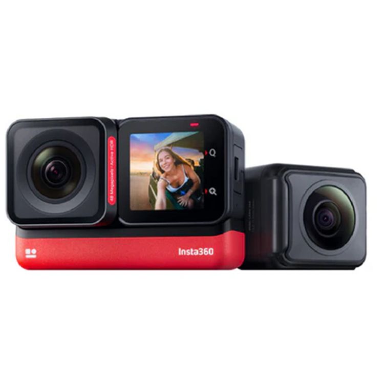 Insta360 One RS Twins Edition, One RS Core, Auto-Editing, 360 Degrees Horizontal Lock, Rugged Design - Black