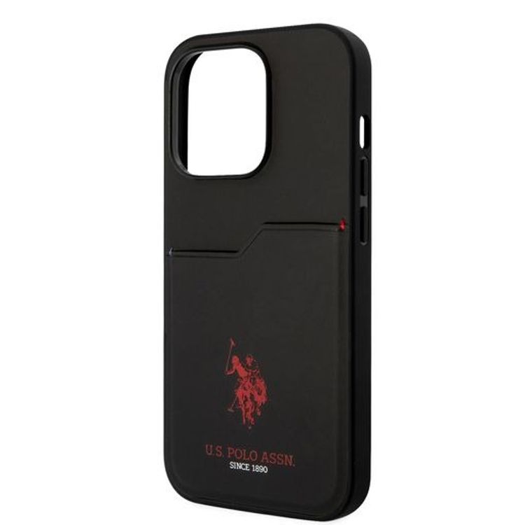 U.S. Polo Card Slot Hard Case iPhone 14 Pro - Black