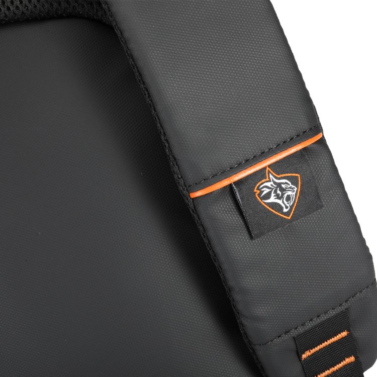Porodo Gaming Sling Bag with 20W USB-C Charging Outlet, 2 Compartments, Polyester, Waterproof - Black