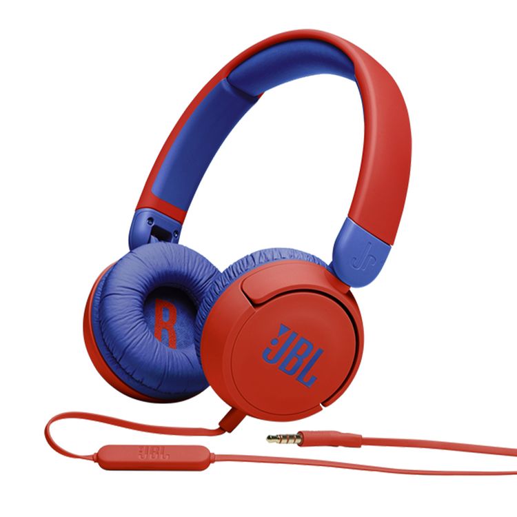 JBL JR310 On-Ear Wired Headphones For Kids - Red/Blue