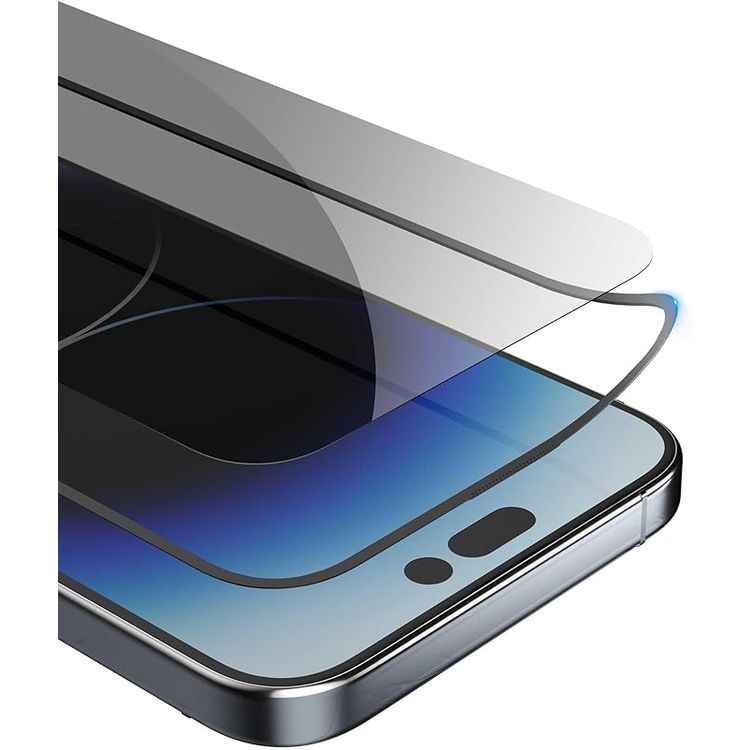 Green Lion 3D PET Pro Screen Protector for iPhone 15 Pro, Bubble Free, Blocked Side Viewing, Highly Responsive, Crystal Clear, Anti Fingerprint - Black