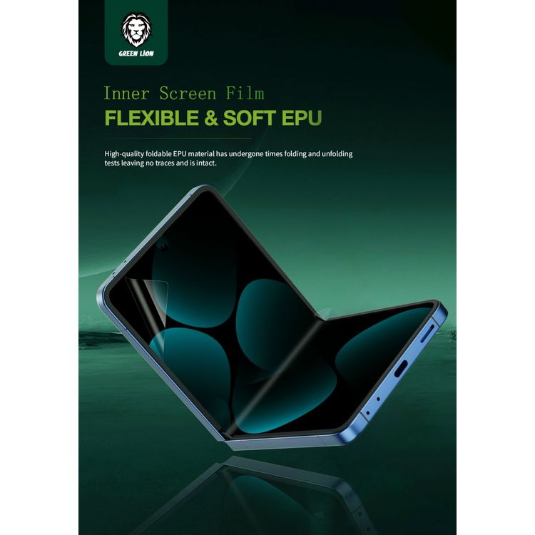 حزمة حماية الخصوصية من جرين ليون لهاتف زي فليب 7 مع فيلم مرن، مضاد للتسلل، فائق النحافة، مستوى صلابة 9H، مضاد للخدوش، مضاد لبصمات الأصابع - أسود