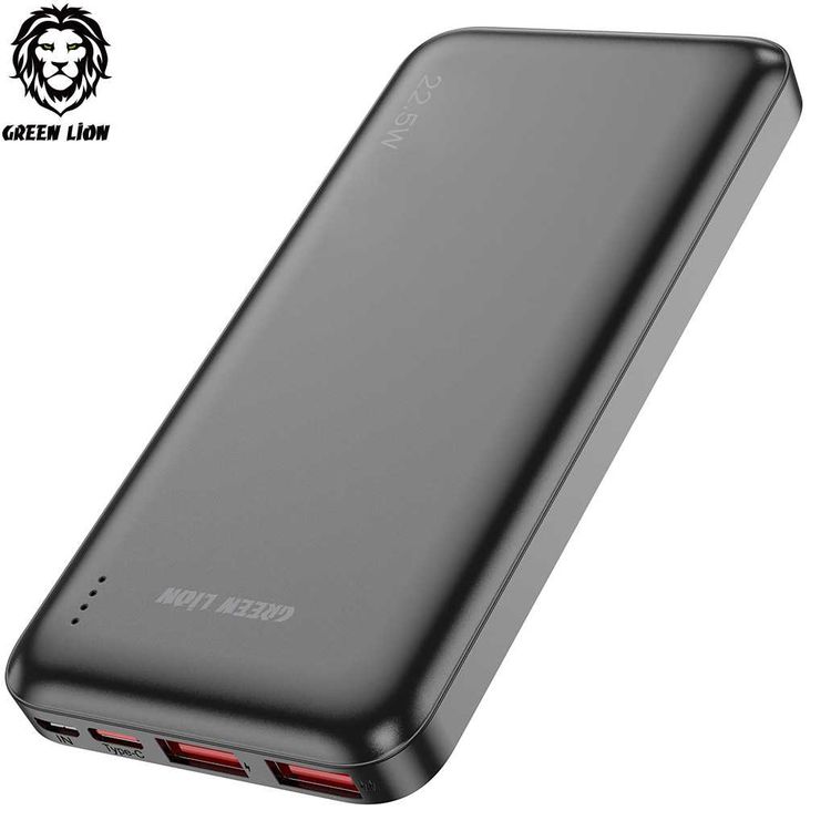 Green Lion PowerPack Fast Charge Power Bank 10000mAh PD 20W QC3.0 22.5W - Black