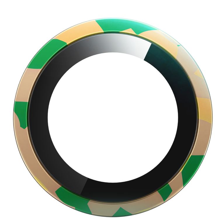 Green Lion Camo Camera Lens for  iPhone 16 Pro / 16 Pro Max, Military-Grade durability, HD Clarity, Advanced AF Coating -  Desert Titanium