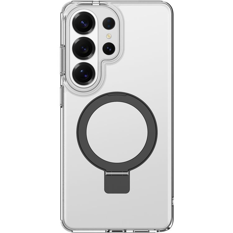 Levelo Verona MagSafe Kickstand Hybrid Case for Samsung S26 Ultra, Shock-Resistant Bumper, Multi-Functional Ring Kickstand, Drop protection - Clear