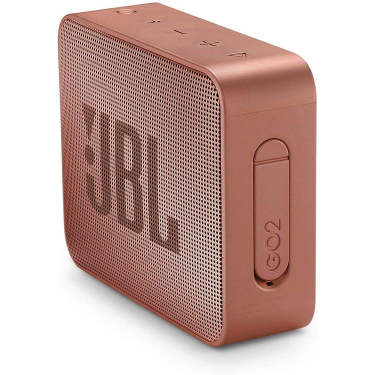JBL GO 2 Portable Wireless Bluetooth Speaker, 5-hours Playtime, IP67 Waterproof Feature, Speaker Built-in Noise-Cancelling Speakerphone - Cinnamon