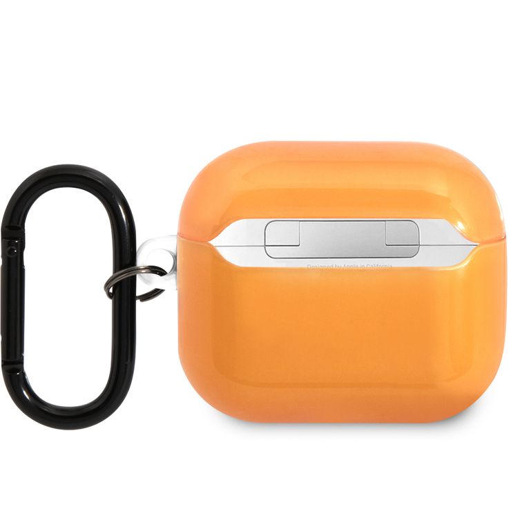 حافظة شفافة من AMG لـ Airpods 3 مع تركيب سهل، مصنوعة من مادة البولي يوريثان الحراري، تدعم الشحن اللاسلكي، خفيفة الوزن ومضغوطة - أصفر