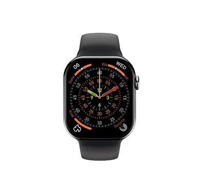 Green Lion Communicate 46mm Smart Watch with 2.07” Super AMOLED Display, 375mAh Battery Capacity, 1GB Flash Storage, IP68 Waterproof, 2-3 Days Working Time, 10 Days Standby Time, Bluetooth Version 3.0 + 5.4, Wireless Charging, Dynamic Island, Always-On Display, 500+ Watch Faces - Black