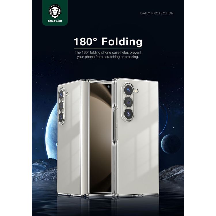 حافظة الكمبيوتر Green Lion Delgado لهاتف Samsung Galaxy Z Fold 6 - شفافة