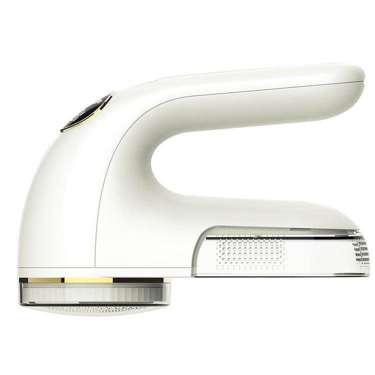 Green Lion Ergotrim Digital Fabric Remover with 3-Gear Speed Control, Up to 3 Hours Working Time, 110mL Lint Bin Capacity, 6-Leaf Blade, Honeycomb Mesh Cover, Ergonomic Handle, Safety Protection - White