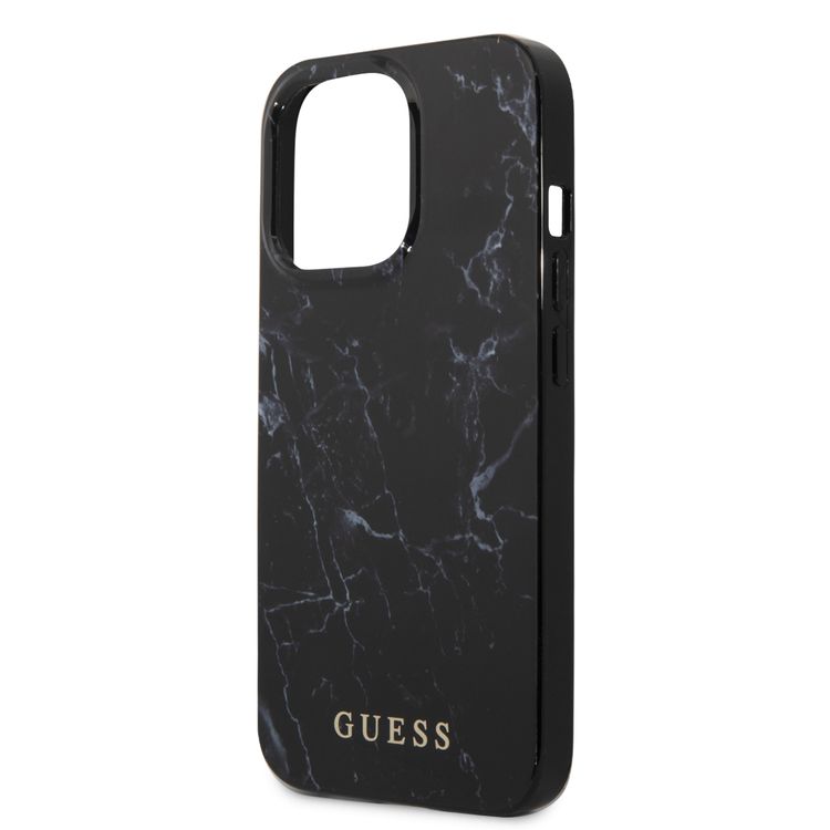 CG MOBILE Guess PC/TPU Elegant Marble Design Case Compatible for iPhone 13 Pro (6.1") Anti-Scratch, Easy Access to All Ports, Shock Absorption