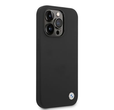 BMW Silicone Case with Metal Logo for iPhone 15 Pro
