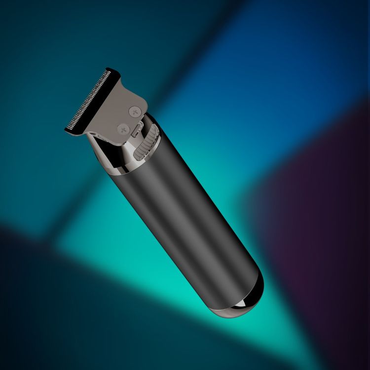 Porodo T-Blade Hair & Beard Trimmer with Smart LED Charging Indicator, 120 Minutes Working Time, 8W Rated Power, USB-C Charging Port, 1200mAh Battery, Cordless Functionality, 1, 2 & 3mm Combs Included - Black