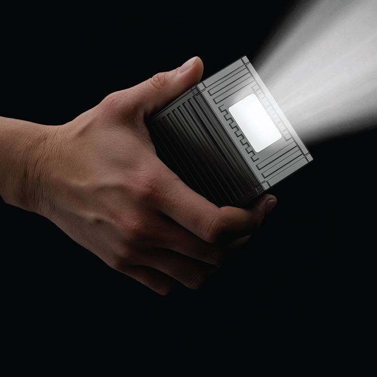  Green Lion Container 10000mAh Power Bank with 4 in 1 Charging Cable, Built-in Flashlight, Digital Display, PD20W Fast Charging, QC3.0 22.5W, Built-in Carry Strap - Black