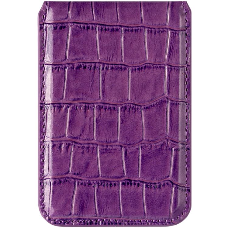 Green Lion Mag Wallet Holder with Genuine Leather Material, Phone Holder, Multiple Pockets, Powerful magnet, Strong & Slim Design - Purple