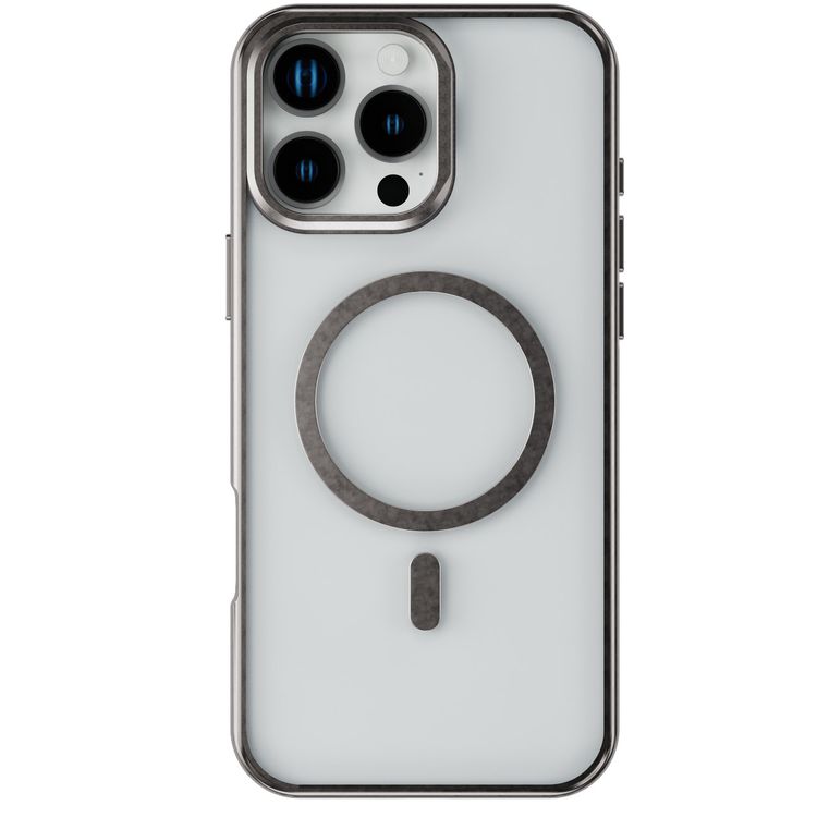 Levelo Elio PC Case with Camera Ring Stand for iPhone 16 Pro Max, Built-in Kickstand, MagSafe Compatible - Titanium