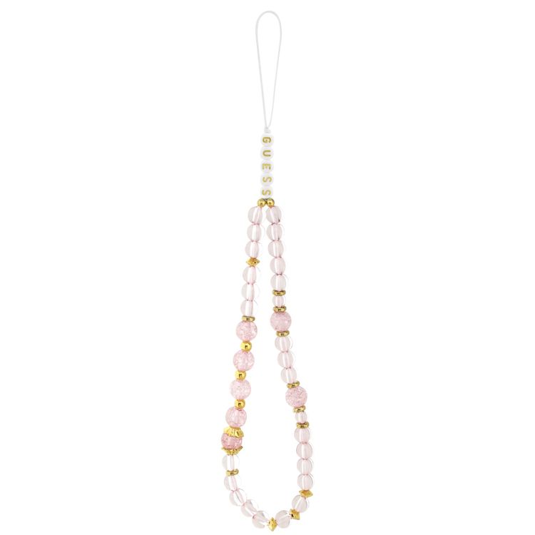 غطاء Guess MagSafe IML بنقشة الزهور وحزام للهاتف iPhone 17 Pro، سهولة التثبيت، تغليف مستدام، قبضة مريحة، حماية من السقوط، تصميم نحيف وخفيف الوزن - لون زهري.