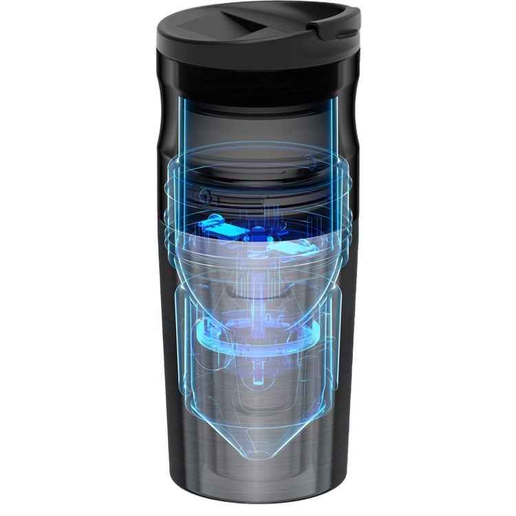 LePresso Portable Mug Burr Grinder Coffee Maker - Silver