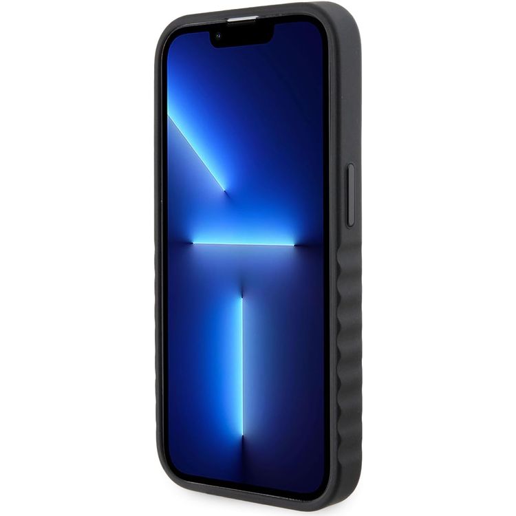 CG Mobile BMW BMHCP13XRCDPK Leather Hard Case Deboss for iPhone 13 Pro Max, drop protection and scratch resistance - Black