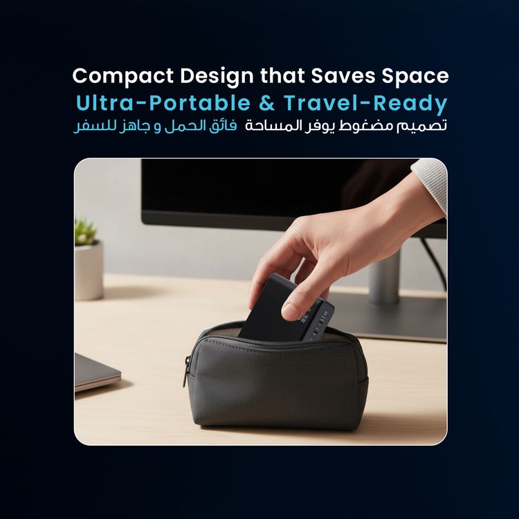 Powerology Volt-X Smart Desktop GaN Charger with PD 140 W, QC 18W, Laptop Charger, UK 3-Pin Plug, 300W Total Output, ×1 USB-A & ×5 USB-C Ports, Multiple Device Charging, Safe & Efficient Charging - Black