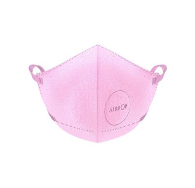 Airpop Pocket Reusable Kids Face Mask with 4 Pieces per Pack, 4-Layer Filter Face Covering, Up to 40 Hours of Wearability, 3D Structure, Soft Ergonomic Foam Seal, 99.3% Particle Filtration & 99.9% Bacterial Filtration - Pink