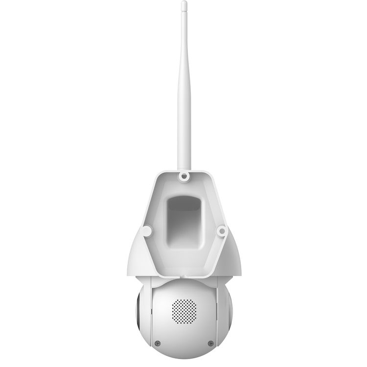 Powerology Advanced Outdoor Camera with 360-degree Viewing Angel, Full-color Night Vision, Auto-tracking, Motion Sensor, 3MP Resolution, Real Time Monitoring, 12 LED Lights, IP65 Waterproof - White