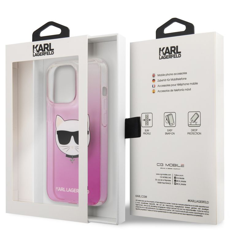 Karl Lagerfeld PC/TPU Choupette Head Case For iPhone 13 (6.1 ) - Pink