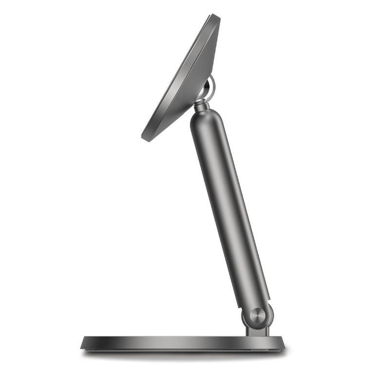 Powerology Rotatable Desktop Megasafe Phone Stand with 17*N5 Magnets, Dual Joint Design, 360° Head Rotation - Dark Gray