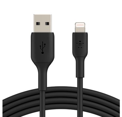 iPhone Charger Cable Belkin CAA001BT1MWH2PK Lightning to USB Cable ( 2PK ) - Black