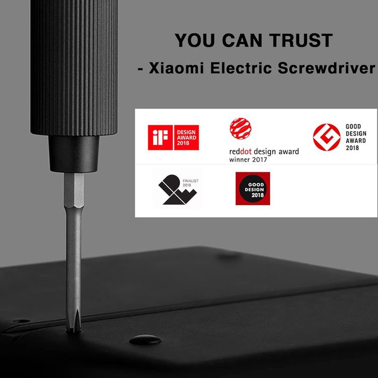 مفك البراغي الكهربائي من شاومي بدقة مع عزم دوران قابل للتعديل بسرعتين، وبطارية ليثيوم 350 مللي أمبير في الساعة، ووقت شحن من 160 إلى 200 دقيقة، ومنفذ شحن USB-C، و13 اختبار أمان للبطارية و3 وظائف أمان للشحن، وعلبة تروس معدنية بالكامل - باللون الرمادي.