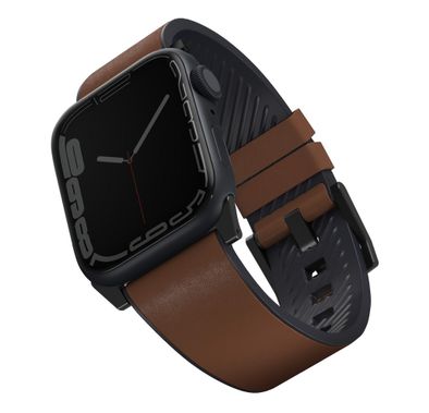 UNIQ Straden Waterproof Leather Hybrid Apple Watch Strap - Toffee Brown
