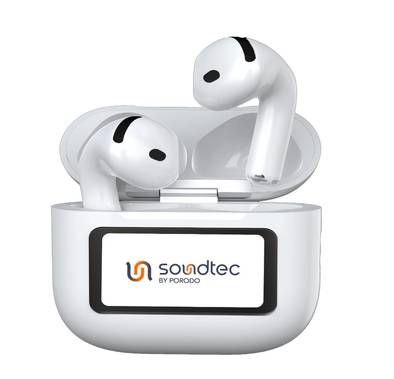Porodo Soundtec Glimpse ANC Earbuds with Touch Display & ...