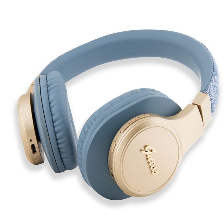 Guess Bluetooth Headphone Sound 4G Leather With Script Metal Logo - Over-Ear