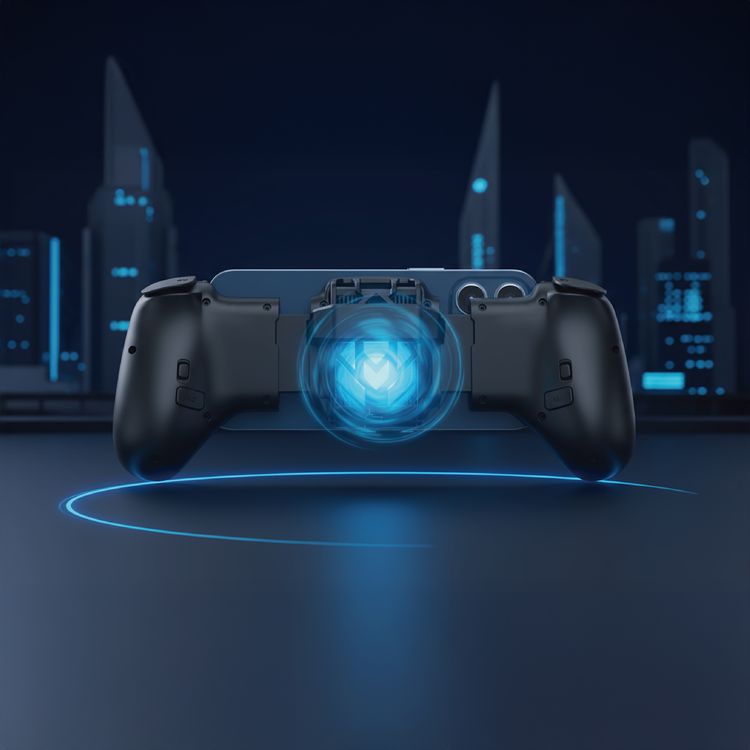 The Porodo Gaming Chillcore Coolling Game Controller with Active Cooling System, Customizable Macro Mapping, Multi-Platform, Universal Phone Compatibility, Wireless Connectivity, USB-C Charging Interface - Black