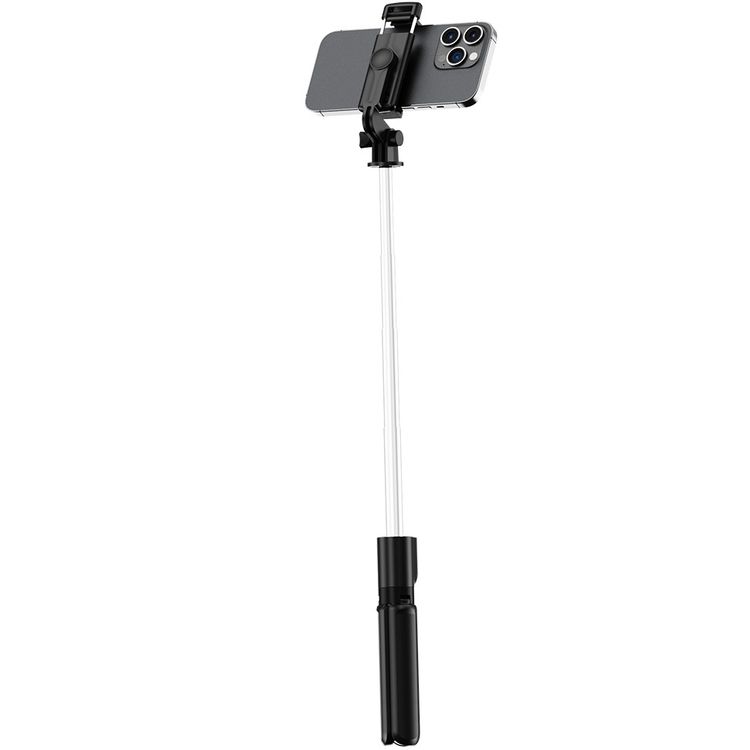 Porodo Blue FlexiTripod Selfie Stick with Foldable Tripod, Wireless Remote Shutter, 360° Rotation, 4.0 Bluetooth Version, 10m Wireless Range, Stainless Steel Material - Black