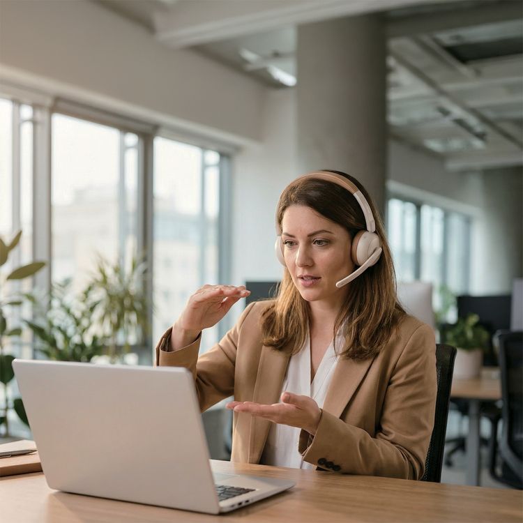 Green Lion Talk Pro Wireless Headphone with 54 Hours Play Time, Bluetooth Version 6.0, Flexible Mic Boom, ANC + ENC Dual Noise Control, Adjustable Fit Headphone, High-Fidelity Audio, All-Day Comfort Fit, Type-C Charging Port, Ultra-Long Battery Life, Soft Ear Cushions - Beige