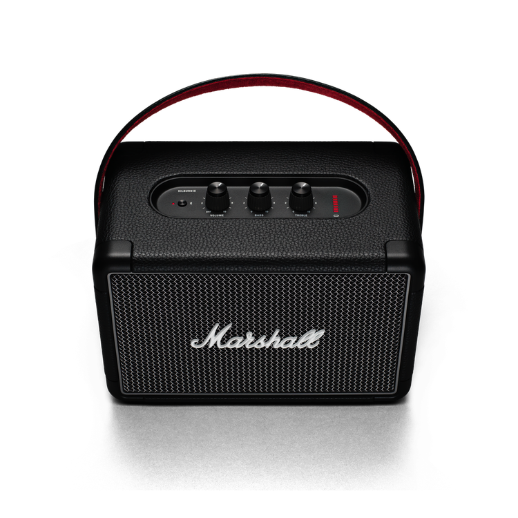 Marshall Kilburn II  Bluetooth Wireless Stereo Speaker, Integrated Rechargeable Lithium-ion Battery, Bluetooth 5.0,  2.5 Hours Charging Time, IPX2 - Black