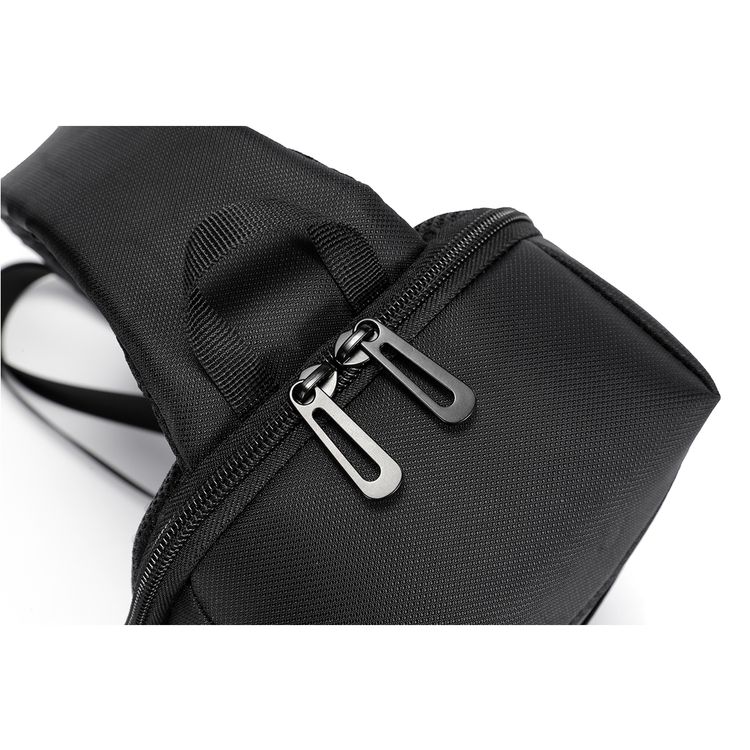 Porodo Cross Body Bag with Water-Resistant Material, Adjustable Shoulder Strap, Secure Device Storage, Padded Back Panel, Type-C Charging Port - Black