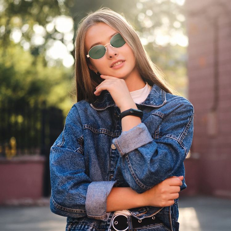 نظارات شمسية من جرين ليون أوريانت مزودة بحماية UV400، عرض العدسة 52 مم، إطار ملائم بشكل مريح، وضوح بصري، عرض الجسر 18 مم، عرض الذراع 145 مم، وسادات أنف من السيليكون، إطار بيضاوي رجعي - ذهبي