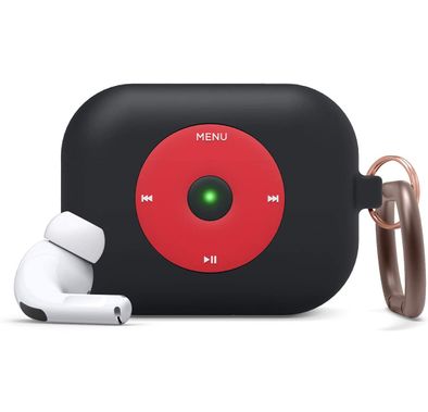 Elago AW6 Hang Case Compatible for AirPods Pro, Old School Music Player Design, Scratch Resistant, Shock Absorption, Drop Protection, & Dustproof Protective Silicone Cover