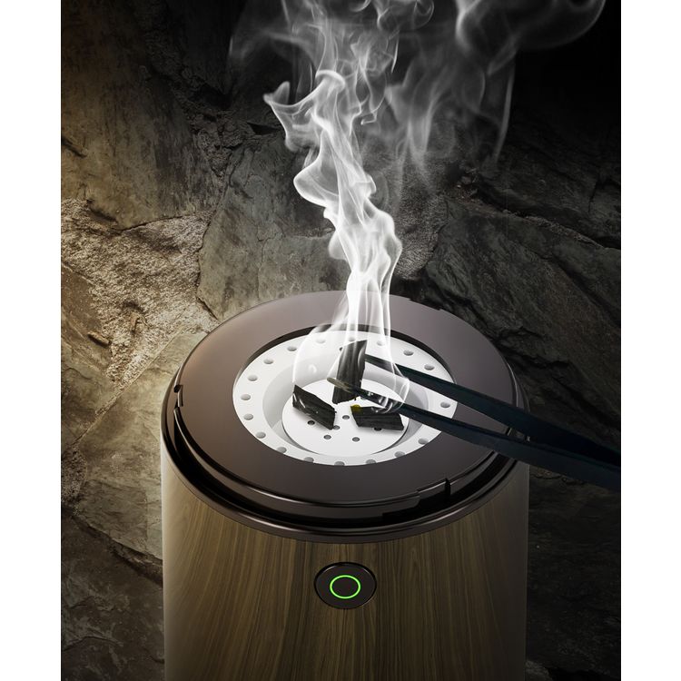 Green Lion Classic Bakhour with Auto-Off Function, 20W Power, Up to 18 Burning Cycles, 400-450°C Heating Temperature, ABS Material, 2 Hours Recharge Time, Strong Fragrance, Fast Burning - Black