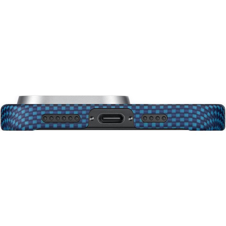 جراب Pitaka Tactile Woven Ultra Slim لهاتف iPhone 16 Pro Max، منسوج باللمس، متوافق مع MagSafe، حافة كاميرا مرتفعة - Milky Way Galaxy
