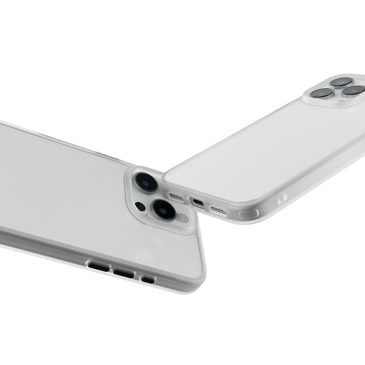 Levelo Solo Case for iPhone 16 Pro Max with Clearview Technology, Matte TPU Bumper, Comfortable Grip, Impact-Resistant Corners, 3H Scratch Resistance - White