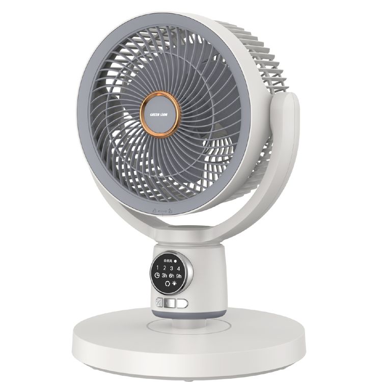 Green Lion Quad Flex Fan with Precision 4-Height Lock, Digital Display, Removable Windshield, Lightweight Design, Natural Wind Mode, Remote Control, LED Night Light, 4-8 Hours Working Time - White 