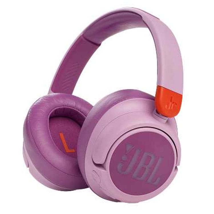 JBL JR460NC Wireless Over-Ear Headphones with Noise Canceling for Kids, Lightweight & Compact Design, Up to 30 Hours Music Play Time, 3 Microphones, Multi-Point Connection, Rechargeable Battery, Built-in Microphone - Pink