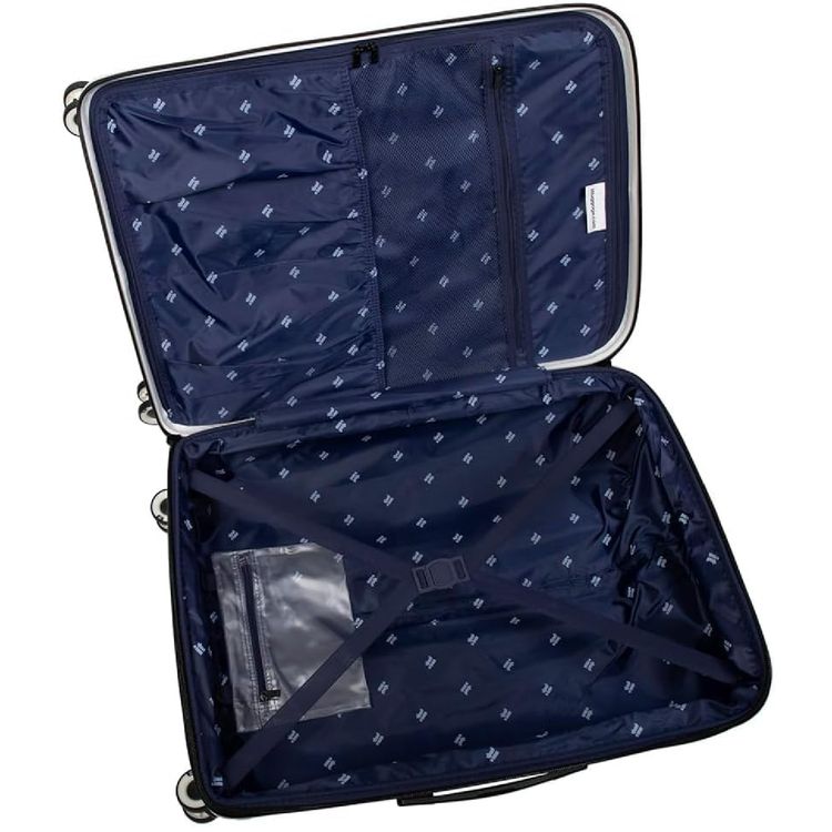 it Luggage Convolved Cabin Trolley, ABS Hard Shell, Expandable Design, Spinner Wheels, TSA Lock - Sky blue / Blue