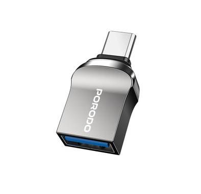 Porodo  USB-A to USB-C Adapter, Fast Data Transfer, Zinc ...
