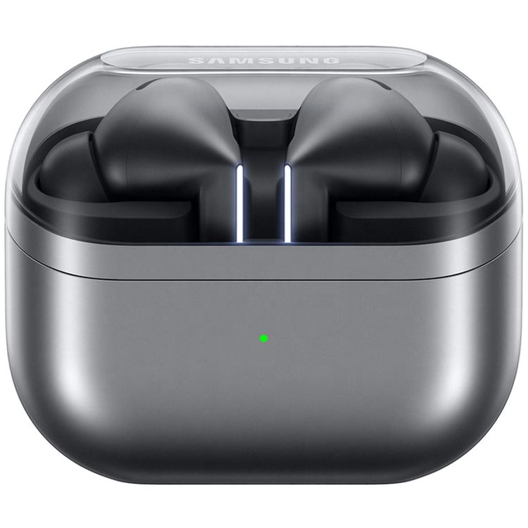 سماعات أذن لاسلكية حقيقية Samsung Galaxy Buds3 Pro، خاصية إلغاء الضوضاء النشطة، تسجيل صوتي بزاوية 360 درجة، مكالمات فائقة الوضوح، دعم تقنية الذكاء الاصطناعي، صوت نقي، مكبر صوت مزدوج - فضي