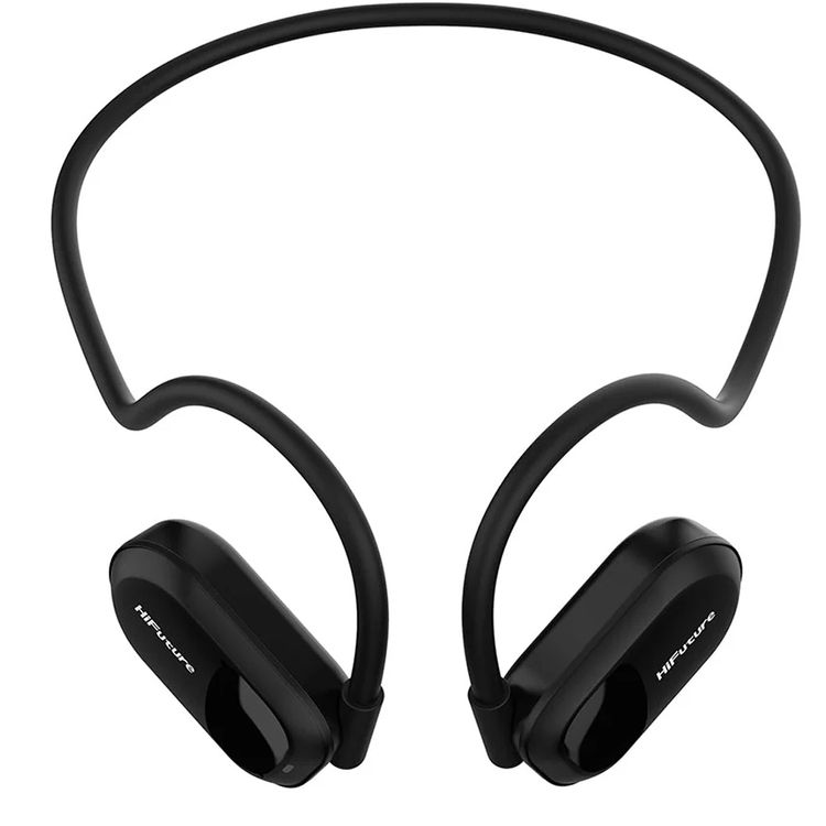 HiFuture FutureMate Air Conduction Headphones with Dual ENC Microphones, Up to 8 Hours Working Time, 10m Transmission Range, Bluetooth Version 5.3, Secure Fit, Lightweight Design - Black